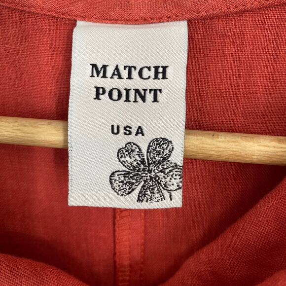 Match Point Dress Women’s XL Linen A-line Cowl Neck Lagenlook Coastal Vacation - Picture 3 of 7